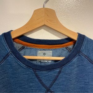 Sperry Heather Blue Crewneck Lightweight Pullover Sweatshirt Mens Med (Tag XL)